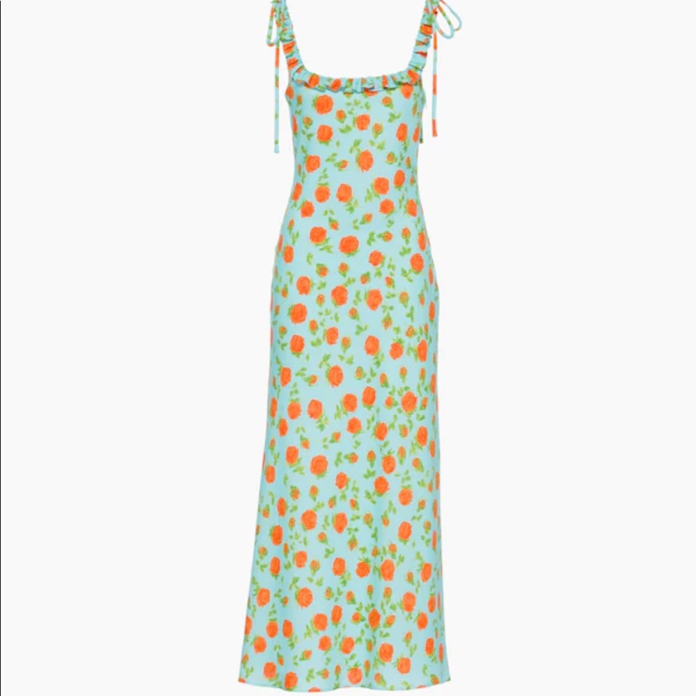 Mini Miu printed gorgette dress
